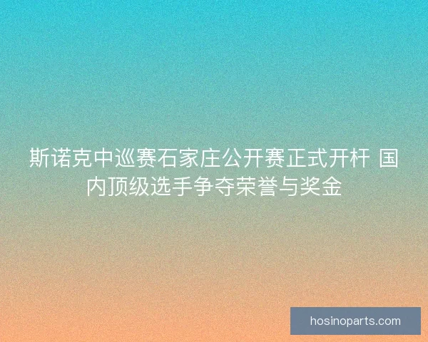 斯诺克中巡赛石家庄公开赛正式开杆 国内顶级选手争夺荣誉与奖金
